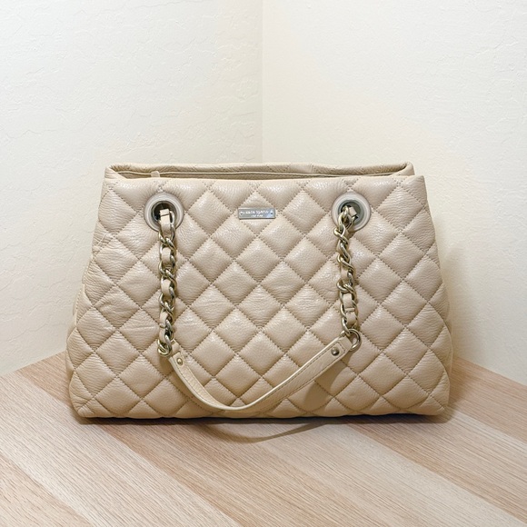 kate spade Handbags - Kate Spade Beige Quilted Tote Bag